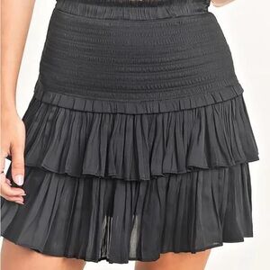 Reset by Jane Black Ruffled Mini Skirt